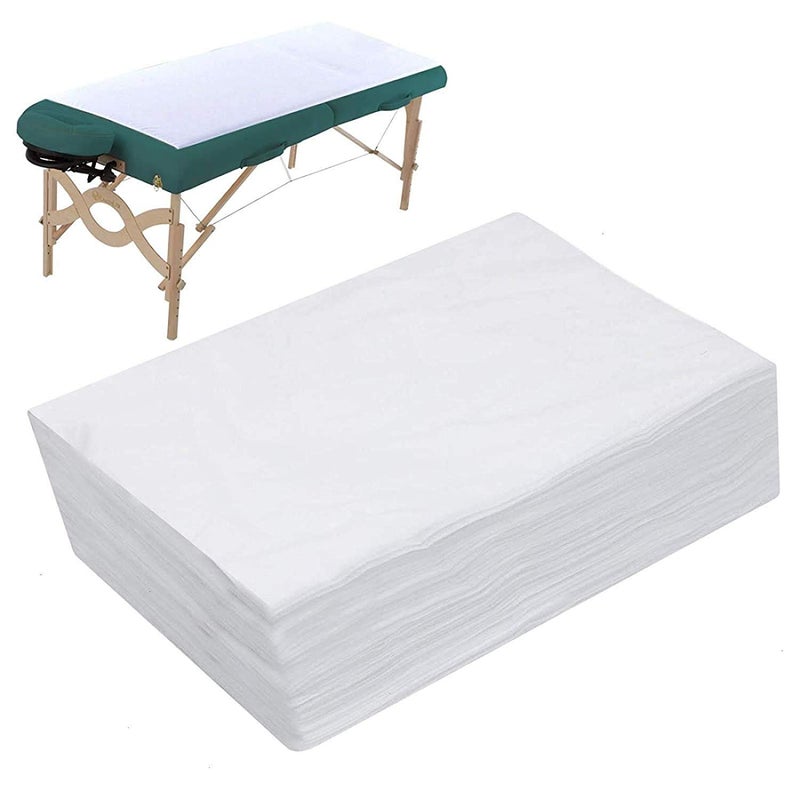 Texlux NonWoven Blue Disposable Single Size Bed Sheet Waterproof and Oilproof for Train Travel SpaSalon Hotel Clinic Hospitals Travel Parlor Home Care 30 inch X 70 inch 25GSM 20 Pcs - Image 4