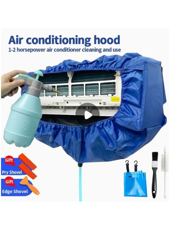 ايناوو غطاء تنظيف مكيف الهواء السميك العالمي مع كيس تجميع المياه، مجموعة غطاء تنظيف مكيف الهواء المعلق للاستخدام المنزلي، لا حاجة للكهرباء - Image 2
