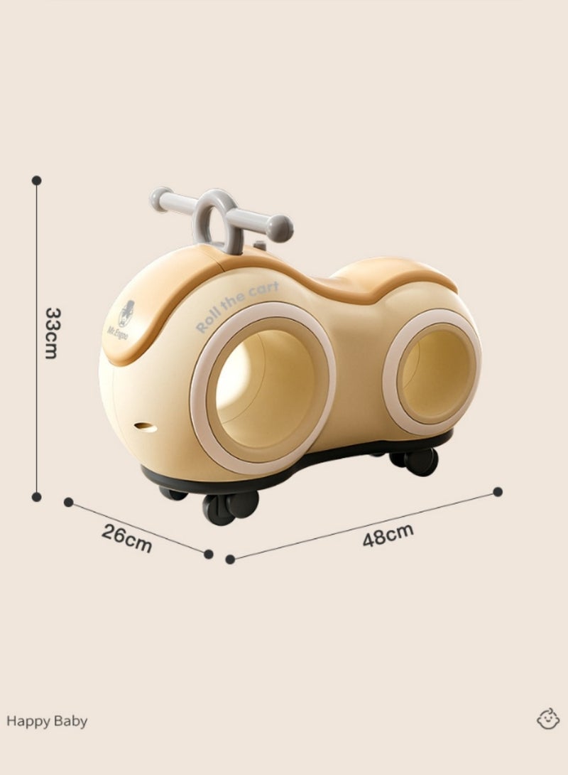 Beautiful Baby Ride on Car, Suitable for Children Aged 1-3, Peanut-shaped Universal Wheel Yo-yo Car without Pedals - Image 2