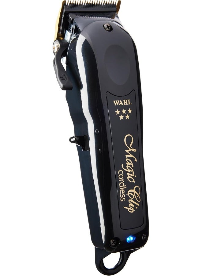 Wahl Professional 5 Star Magic Clip Black | Cord-Cordless | 8 premium Attachments | DLC Staggertooth Blade | 3 Pin - GCC - Image 1