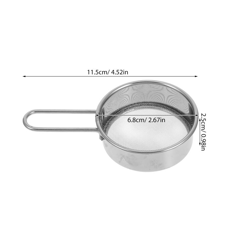 Stainless Steel Flour Sifter Fine Mesh Strainer for Baking Sugar Shaker Duster Handheld Mini Flour Sifter Kitchen Sifter Flour Strainer for Baking - Image 2