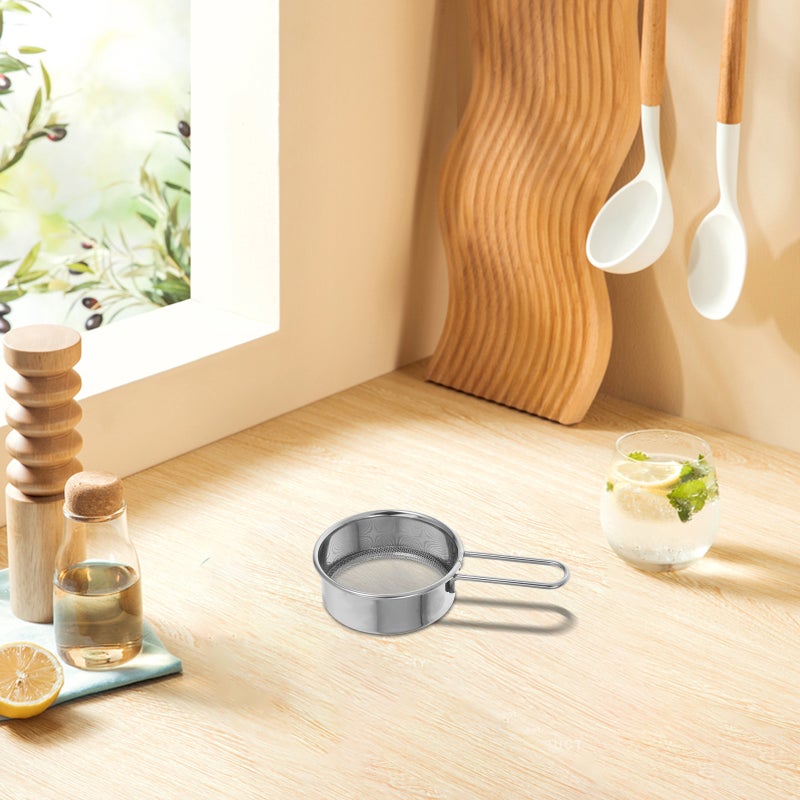Stainless Steel Flour Sifter Fine Mesh Strainer for Baking Sugar Shaker Duster Handheld Mini Flour Sifter Kitchen Sifter Flour Strainer for Baking - Image 5
