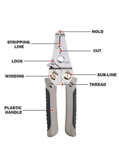 Birudmart Birudmart 6in1 Wire Stripper and Cutter Pliers Tools For Electricians Wire and Cable Stripping Cutting Winding Crimping Precision Stainless Steel Hand Tool for Electrician Decrustation Tool  - Image 3