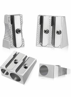 Excefore 2Pcs Handheld Manual Metal Pencil Sharpener, Single hole and Double hole Perfect for Use in Schools, Offices, Homes, Art Projects  - Image 1