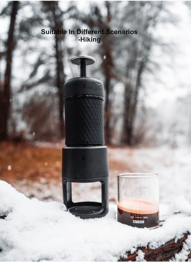 STARESSO - Classic Portable Espresso Maker, 2 in 1 Travel Coffee Maker, Compatible Capsules and Ground Coffee, Manual Espresso Machine, Hand Press Coffee Maker for Kitchen Travel, Camping, Hiking - Image 1