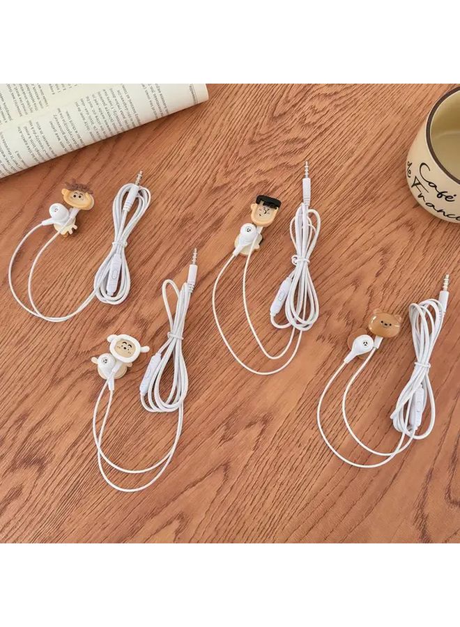 Retro DIY Cartoon Wired Headphones With Microphone 3 5mm Type C In Ear A18 Color - Image 2