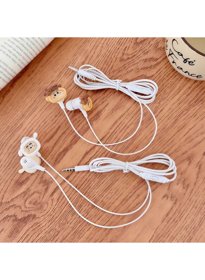 Retro DIY Cartoon Wired Headphones With Microphone 3 5mm Type C In Ear A18 Color - Image 3