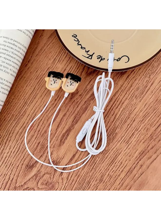 Retro DIY Cartoon Wired Headphones With Microphone 3 5mm Type C In Ear A18 Color - Image 1