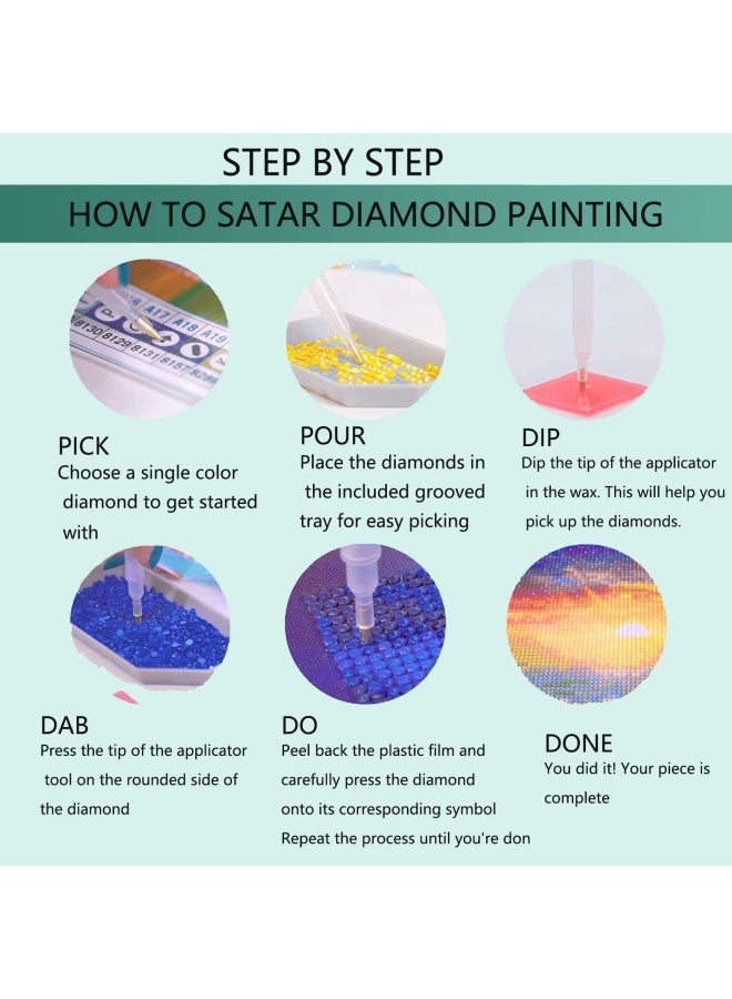 Yalkin Diamond Painting Kits For Adults Family Diamond Dotz Art 315X118Inches Full Drill Crystal Rhinestone Embroidery Pictures Wall D Cor Stress And Anxiety Relief Family Diamond Painting - Image 5