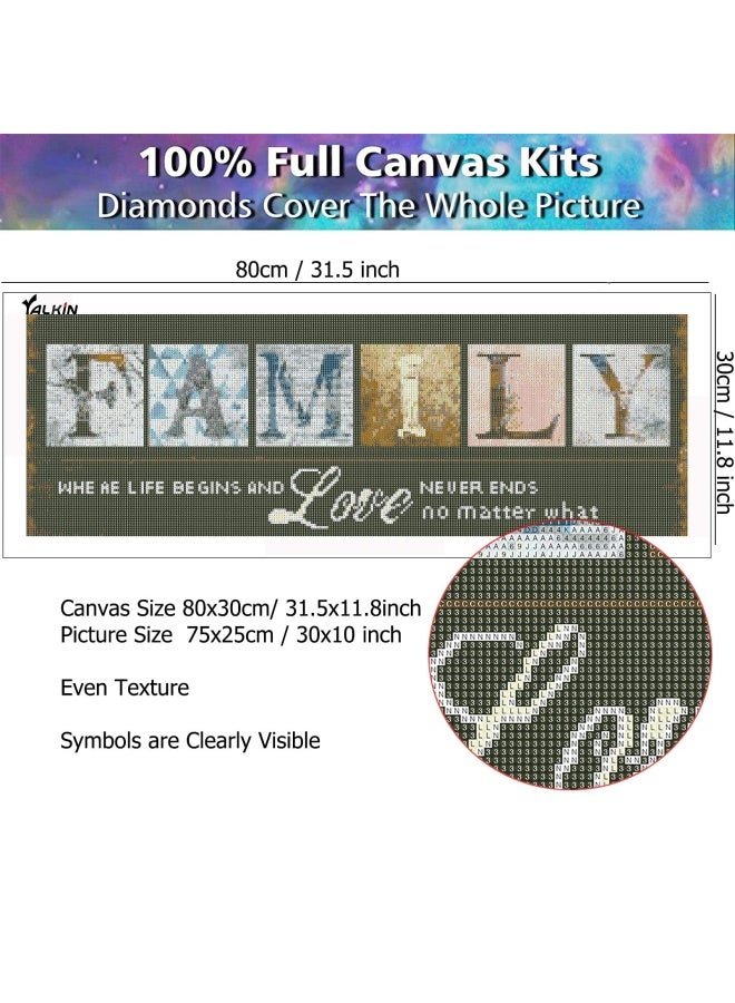 Yalkin Diamond Painting Kits For Adults Family Diamond Dotz Art 315X118Inches Full Drill Crystal Rhinestone Embroidery Pictures Wall D Cor Stress And Anxiety Relief Family Diamond Painting - Image 2