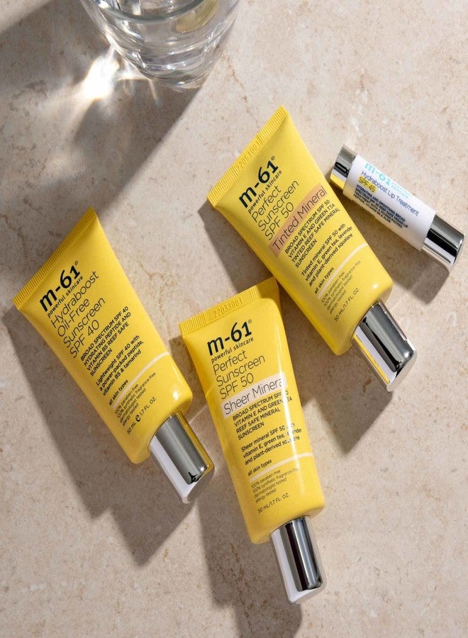 M-61 Perfect Mineral Sunscreen SPF 50 - Tinted | Universal Tinted, Reef-Safe, Mineral Sunscreen SPF 50 With Vitamin E, Green Tea, 1.7 Fl Oz - Image 5