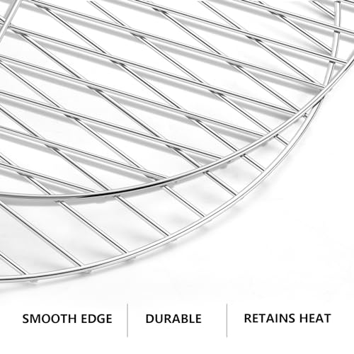 Leonyo 13.7" Round Grill Grates Set of 3, Leonyo Replacement Cooking Grates, Chromed Iron Steel Charcoal Grilling Rack Grid for 14" Charcoal Grill Replacement Parts - Image 3