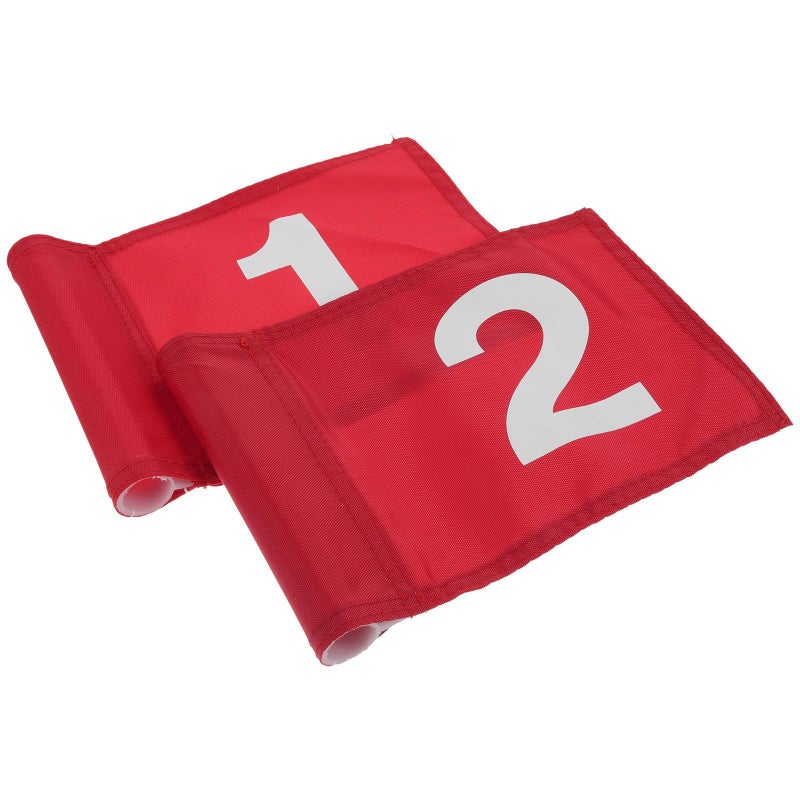 2 Pcs Detachable Golf Practice Flags With Numbers Red 1 2 Training Course Supplies - Image 2