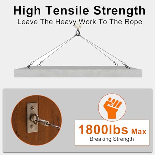 Rectoo 1/8" wire cable, 100ft Wire Rope Metal Cable With Loop Sleeve And Steel Thimble, 7x7 marine stainless steel Strand Core Perfect For Deck Railing System, Outdoor hanging kit, garden fence (SR03) - Image 4