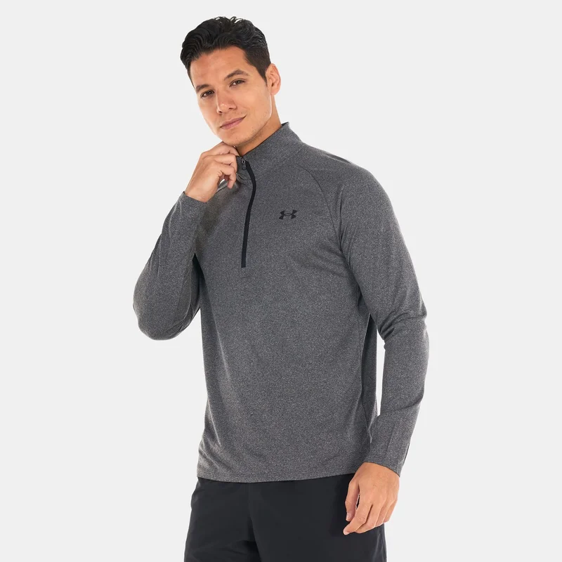 UNDER ARMOUR Grey Men's UA Tech™ ½ Zip Long Sleeve T-Shirt for Men | Best Price UAE