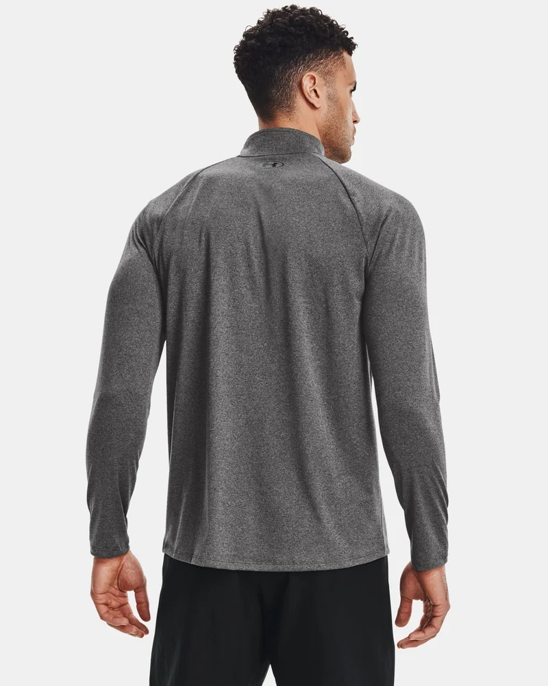 UNDER ARMOUR Grey Men's UA Tech™ ½ Zip Long Sleeve T-Shirt for Men | Best Price UAE