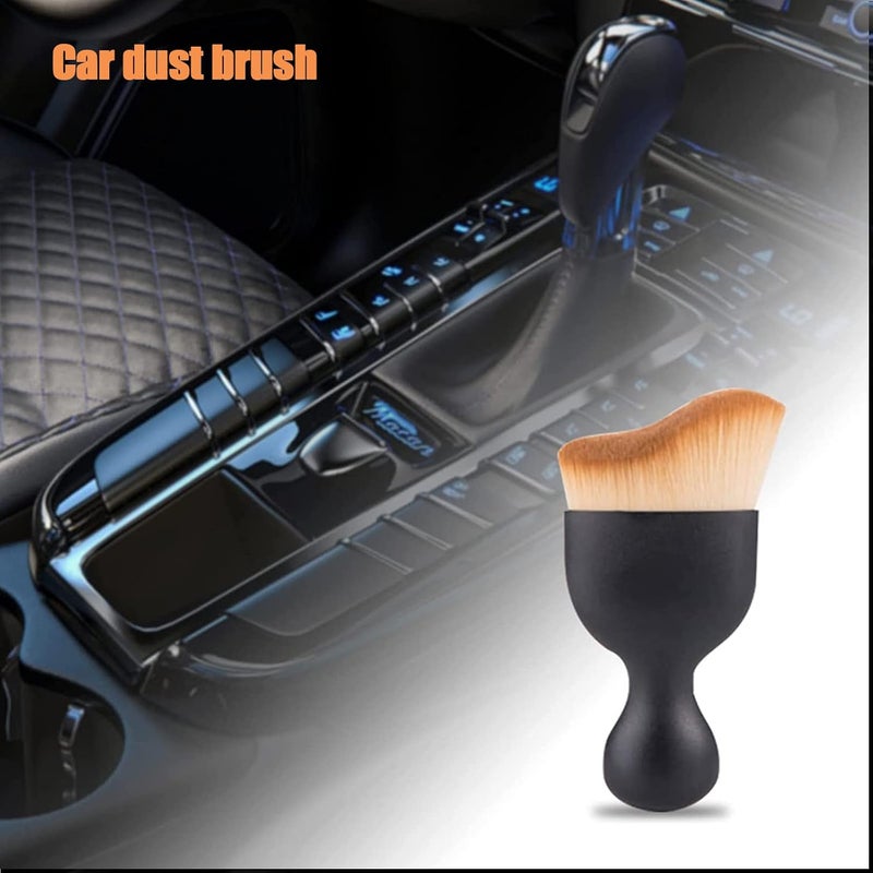 NGHEY 2 PCS Car Interior Dust Brush, Auto Scratch Free Detailing Brush, Soft Car Interior Cleaning Brush Auto Accessories for Automotive Dashboard, Air Conditioner Vents, Computer (Double Brown), - Image 5
