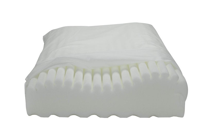 ObusForme Cervical Neck Pillow | Pleated Memory Foam Surface Promotes Air Circulation | 4-in-1 Contour Pillow Offering Medium to Firm Support | Queen Size - Image 2