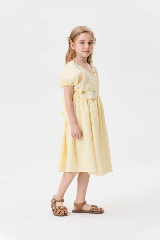 Tenda Yellow Floral Wrap Dress