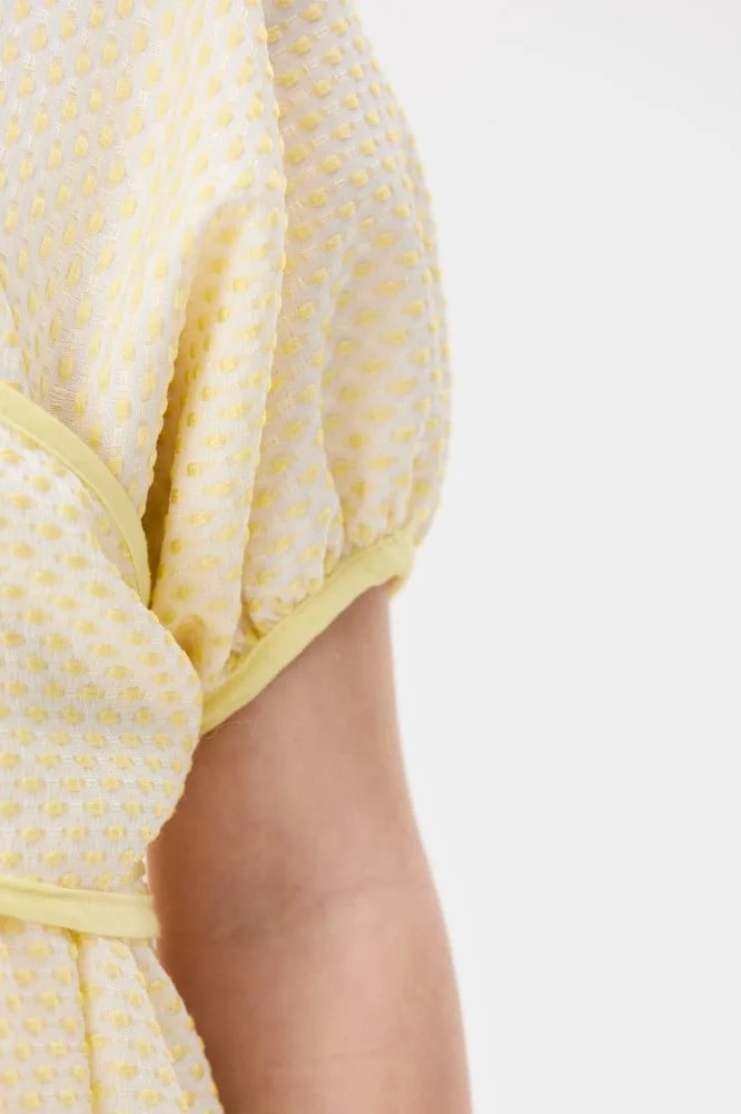 Tenda Yellow Floral Wrap Dress