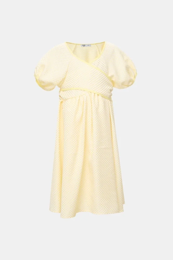 Tenda Yellow Floral Wrap Dress