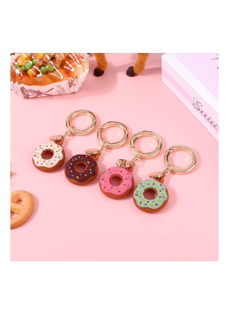 Y&D - 4 Pack Keychain Donut Case for AirTag, Cute Protective AirTag Holder with Anti-Lost - Image 1