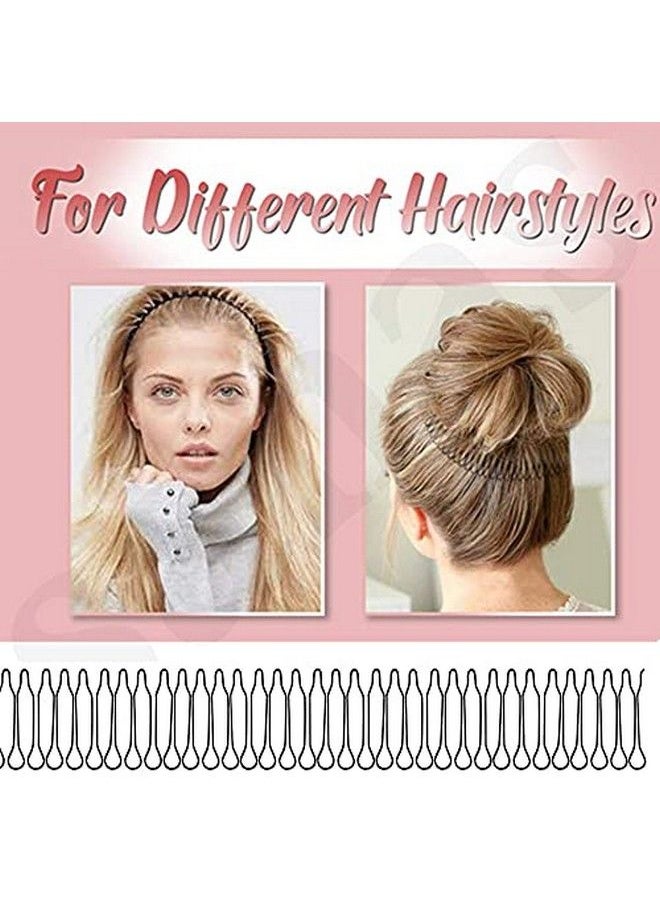 Sanas - 4pcs U Shape Hair Finishing Fixer Comb Invisible Hair Holder U Pin Hair Clips Hair Updo Accessories for Small Broken Hair Fringe Hair Comb for Women And Girls Black Combo of 4 - Image 1