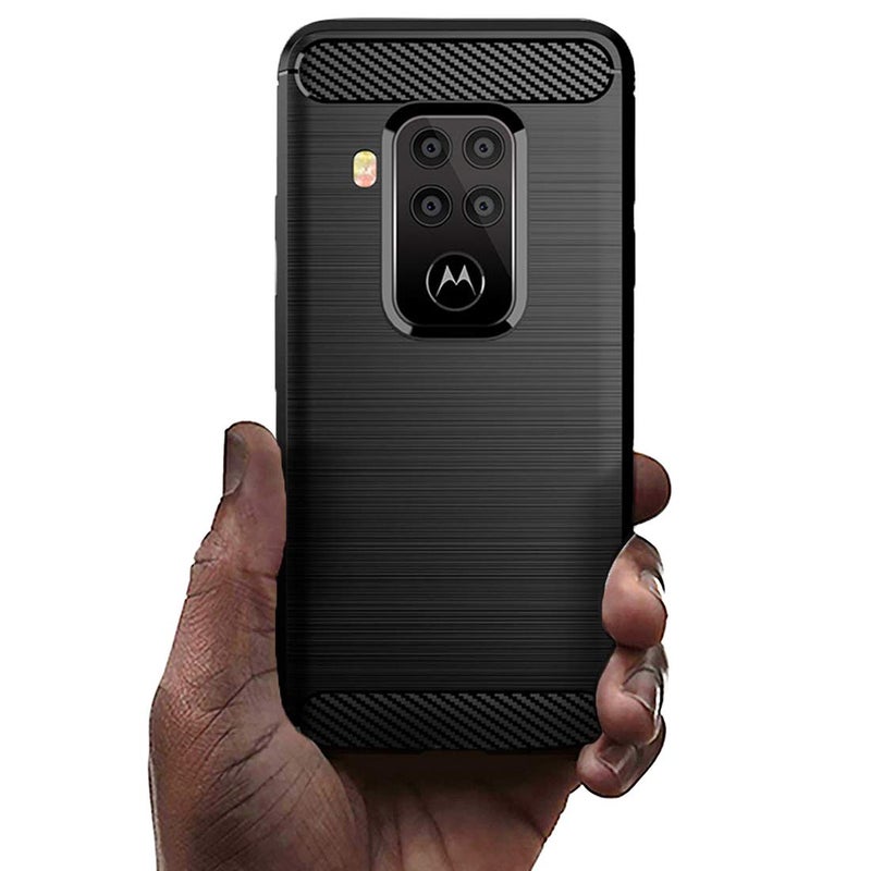 Osophter for Motorola Moto One Zoom Case,Motorola Moto One Pro Case Shock-Absorption Flexible TPU Rubber Full-Body Protective Phone Cover for Moto One Zoom(Black) - Image 3