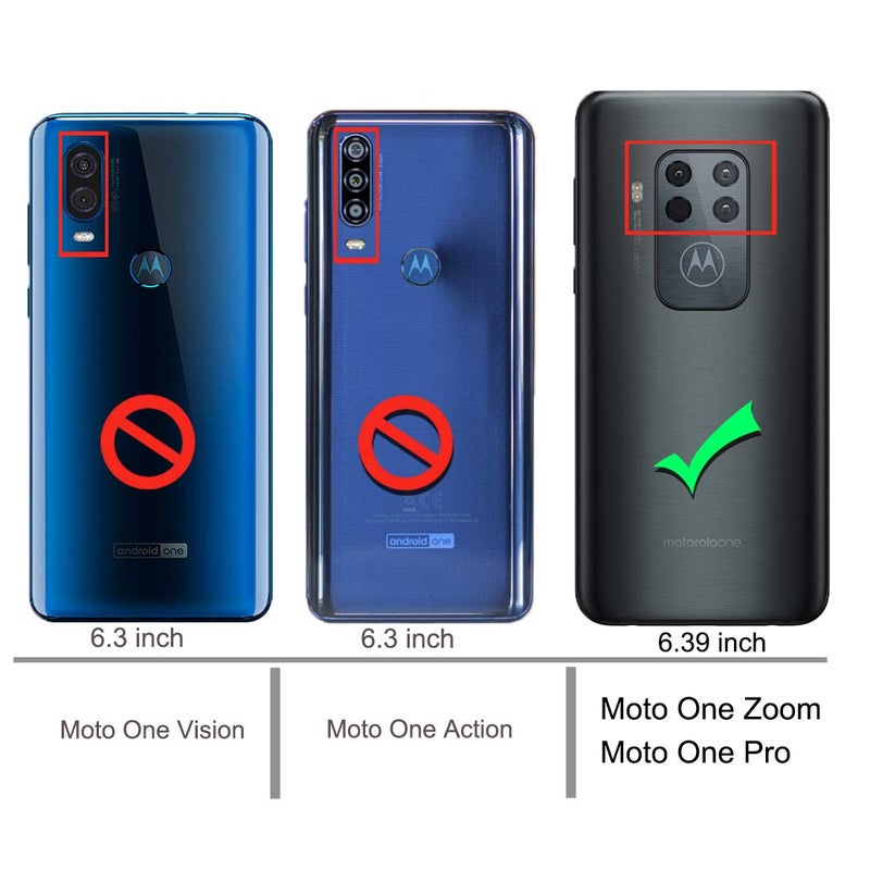 Osophter for Motorola Moto One Zoom Case,Motorola Moto One Pro Case Shock-Absorption Flexible TPU Rubber Full-Body Protective Phone Cover for Moto One Zoom(Black) - Image 2