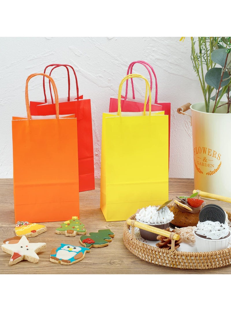 KASTWAVE Party Gift Bags, 8 Colors Bulk Small Gift Bags with Handles Kraft Paper Rectangular Packing Shopping Bags Candy Packaging Bags Suitable for Children Birthdays, Weddings, Baby Shower, Etc. (48 Pieces) - Image 2