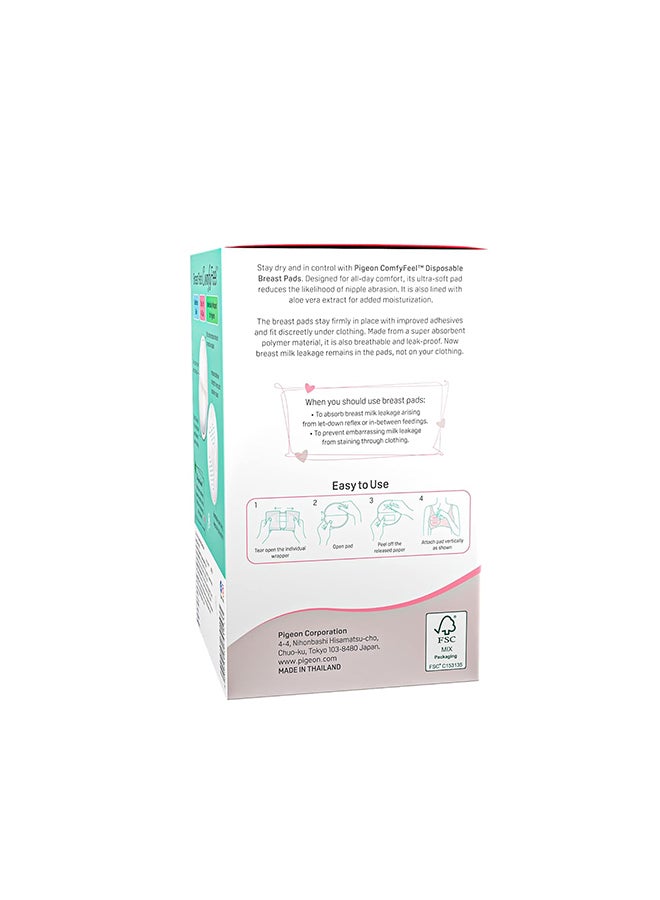 Pigeon Disposable Breast Pads,Comfy Feel,2X Softer,Gentle on Skin,Stay Dry All Day,Aloe Vera Extract,Dermatologically Test,Leak Proof Coverage,White,60 pcs - Image 4