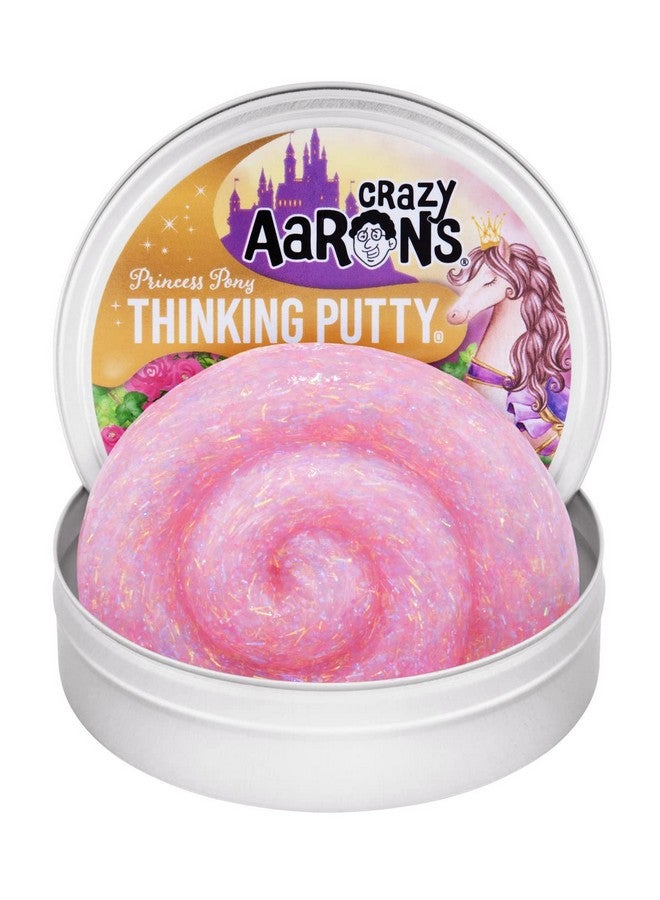 Crazy Aaron's Thinking Putty Princess Pony 4" Pink Sparkle Putty 2021 Trendsetter Edition (3.2 Ounces) Non Toxic, Never Dries Out - Image 1