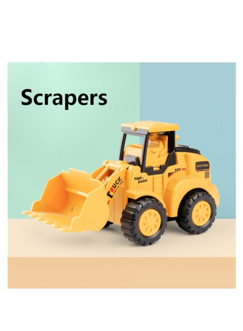 NIBEMINENT Press Slide Children's Back Inertia Engineering Toy Car 