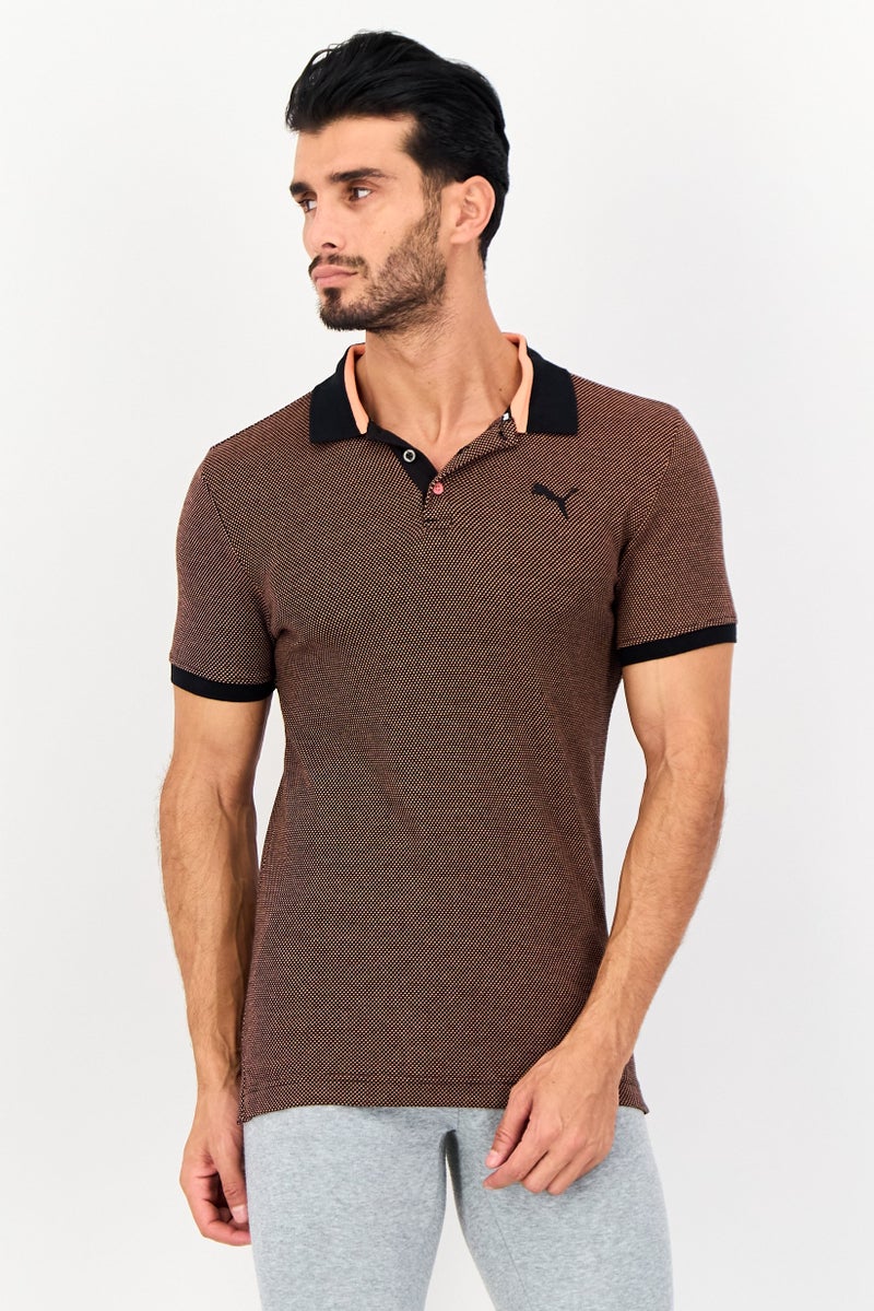 PUMA قميص بولو خارجي بأكمام قصيرة للرجال بتصميم نحيف، متعدد الألوان - Image 1