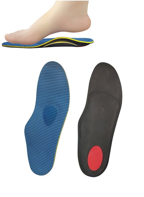 Arch Support Orthotic Insoles, Soft Plantar Fasciitis Insoles, Shock Absorption Cushioning Shoes Insoles for Flat Feet Heel Spurs Foot Pain Overpronation for Men Women, L, 44-45