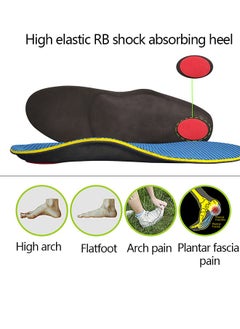 Ant Arch Support Orthotic Insoles, Soft Plantar Fasciitis Insoles, Shock Absorption Cushioning Shoes Insoles for Flat Feet Heel Spurs Foot Pain Overpronation for Men Women, L, 44-45  - Image 3
