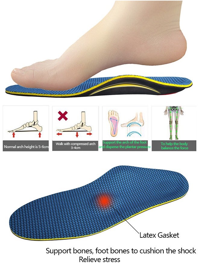 Ant Arch Support Orthotic Insoles, Soft Plantar Fasciitis Insoles, Shock Absorption Cushioning Shoes Insoles for Flat Feet Heel Spurs Foot Pain Overpronation for Men Women, L, 44-45  - Image 4