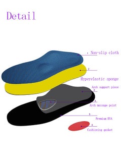 Ant Arch Support Orthotic Insoles, Soft Plantar Fasciitis Insoles, Shock Absorption Cushioning Shoes Insoles for Flat Feet Heel Spurs Foot Pain Overpronation for Men Women, L, 44-45  - Image 5