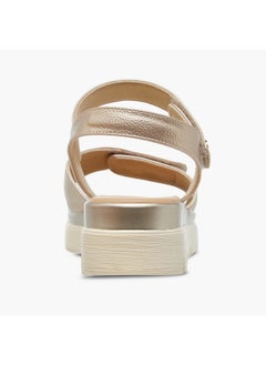 Le Confort Women's Solid Strap Sandals with Platform Heels and Hook and Loop Closure  - Image 5