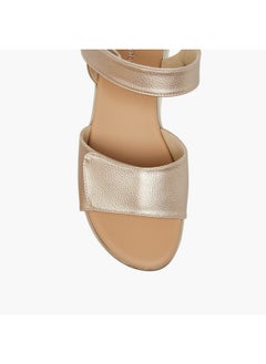 Le Confort Women's Solid Strap Sandals with Platform Heels and Hook and Loop Closure  - Image 4