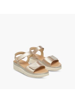 Le Confort Women's Solid Strap Sandals with Platform Heels and Hook and Loop Closure  - Image 1