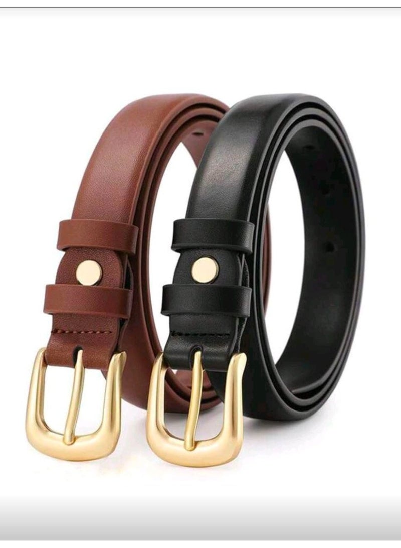 شي إن SHEIN-2pcs Women's Fashion Belt, Exquisite Needle Buckle Belt (Multicolour6) - Image 5