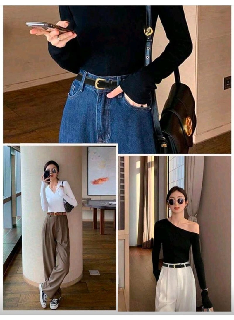شي إن SHEIN-2pcs Women's Fashion Belt, Exquisite Needle Buckle Belt (Multicolour6) - Image 4