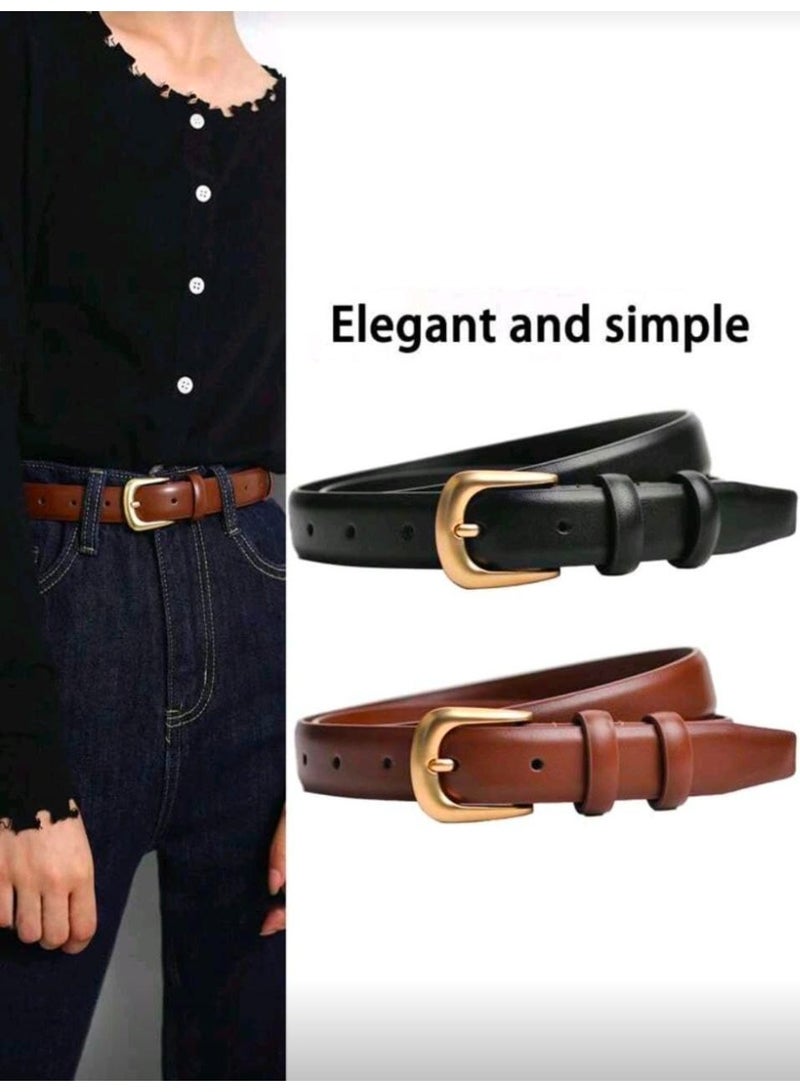 شي إن SHEIN-2pcs Women's Fashion Belt, Exquisite Needle Buckle Belt (Multicolour6) - Image 2