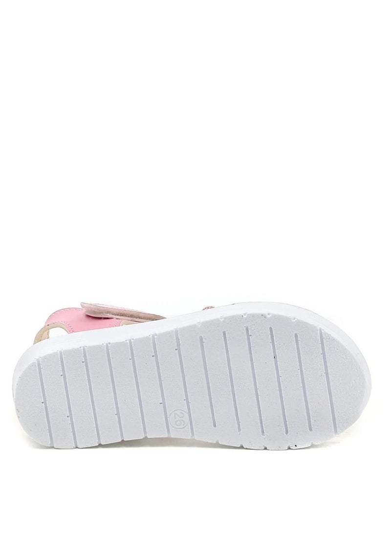 SouqBazar  Pink Velcro Strapped Sandals, Kids Girl  - Image 2