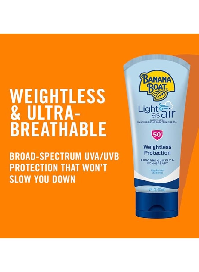 Banana Boat, Light As Air, Sunscreen Lotion, SPF 50+, 6 fl oz (177 ml) - Image 3