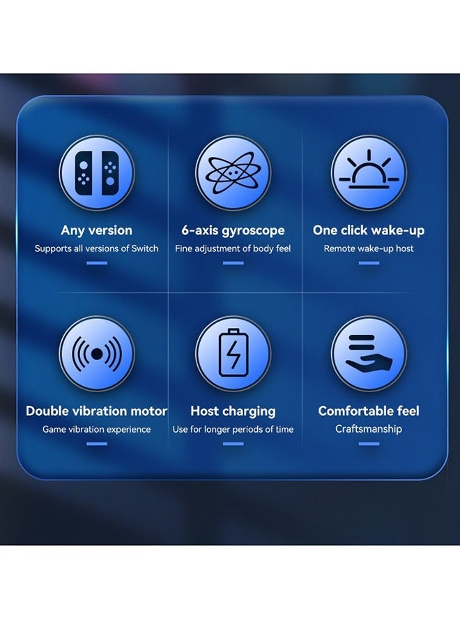 نينتندو التبديل وحدة تحكم لاسلكية ، نينتندو التبديل / لايت / لقد اخترت متوافق ل / ص وحدة تحكم استبدال ، مع التنبيه / لقطة / مزدوجة الاهتزاز / التحكم في الحركة وظيفة ، مع أضواء RGB - Image 2