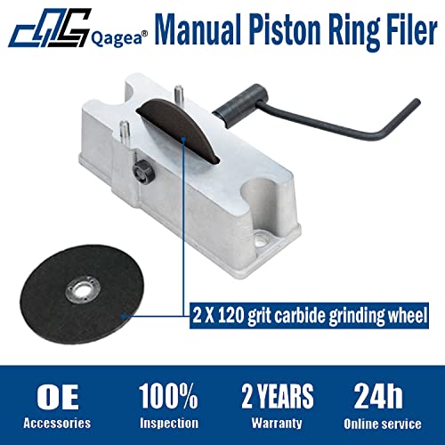 Qagea Manual Piston Ring Filer includes 120 Grit Carbide Grinding Wheel Replace 66785 66786 - Image 4