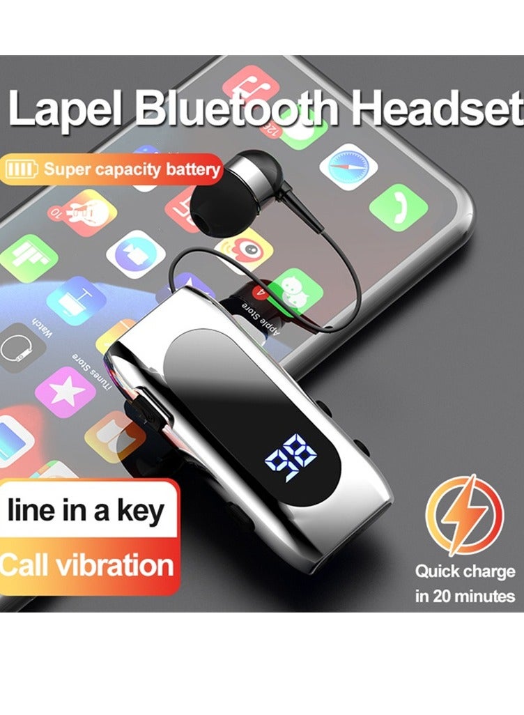 Incoming Call Vibration K55 Bluetooth Headset Lavalier Retractable Cable Smart Bluetooth Headset Sports Single Ear In-Ear - Image 4