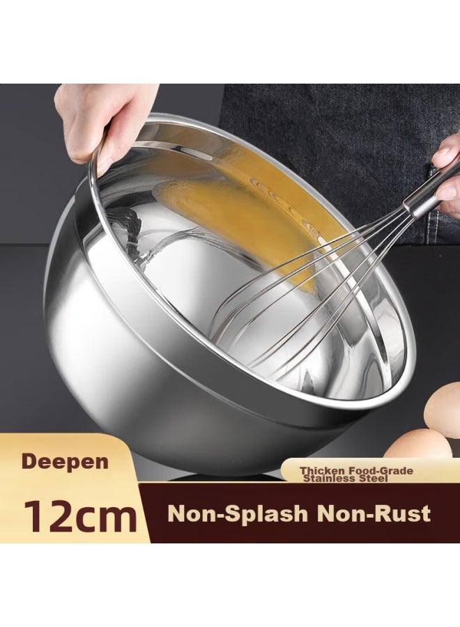 Newair Deep Splash-proof Mixing Bowl, Baking Tool, Home Dough Kneading Bowl, Cake Mixing And Whipping Cream Bowl, Stainless Steel - Image 1